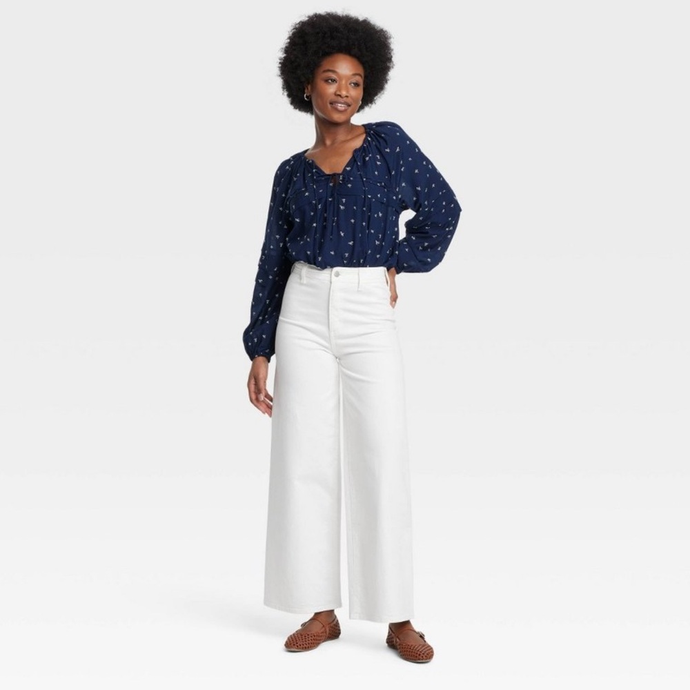 NWT Women's High-Rise Sailor Wide Leg Ankle Jeans*Viral Sold Out @Target*